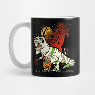 Dinosaur T rex Mummy Pumpkin Mug